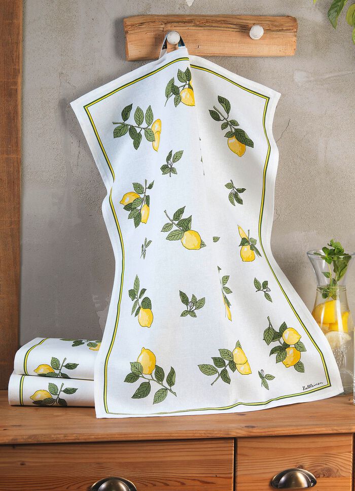 Geschirrt&uuml;cher aus Halbleinen, 3er-Set 