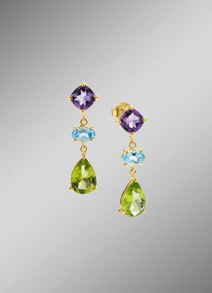 Edle Farbenpracht: Ohrstecker mit echten Edelsteinen 