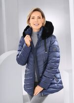 Jacke aus recycelten Fasern SAPHIRBLAU