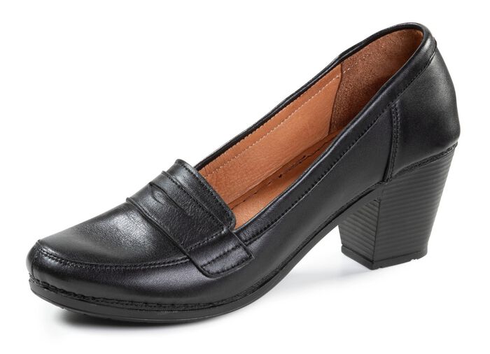 Gemini Pumps aus teilweise schattiertem Rind-Nappaleder SCHWARZ