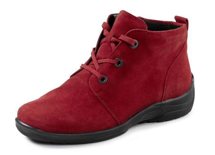 Waldl&auml;ufer, bequeme Damen-Boots, Winterschuhe, Weite H, mit herausnehmbarem Fu&szlig;bett KIRSCHROT