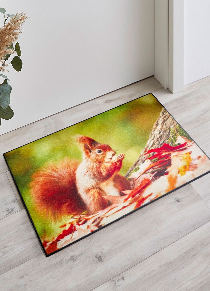 Fu&szlig;matte mit Eichh&ouml;rnchen-Motiv 