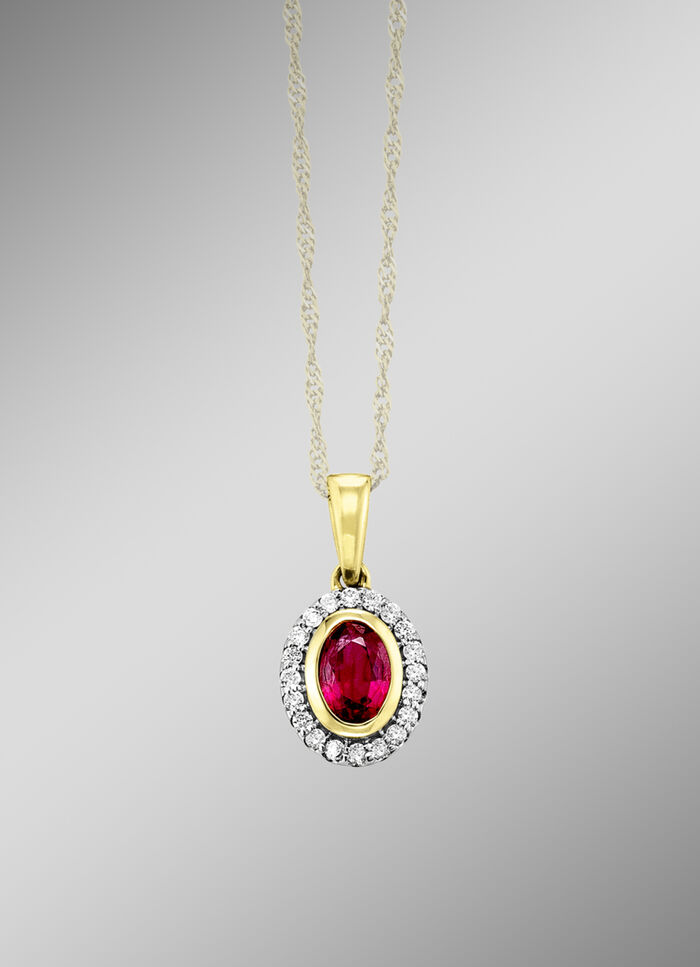 Anh&auml;nger mit echt Rubin 