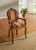 Esszimmerst&uuml;hle mit Gestell aus massivem Buchenholz ROT-NUSSBAUM