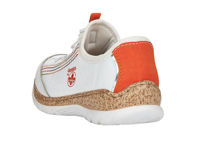 Rieker Sneaker mit elastischem Schnellschnürsystem mit Stopper WEISS-BUNT