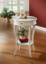 Beistelltisch mit Schublade und zus&auml;tzlicher Ablage 