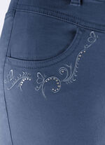 Hose mit funkelnden Glitzersteinchen JEANSBLAU