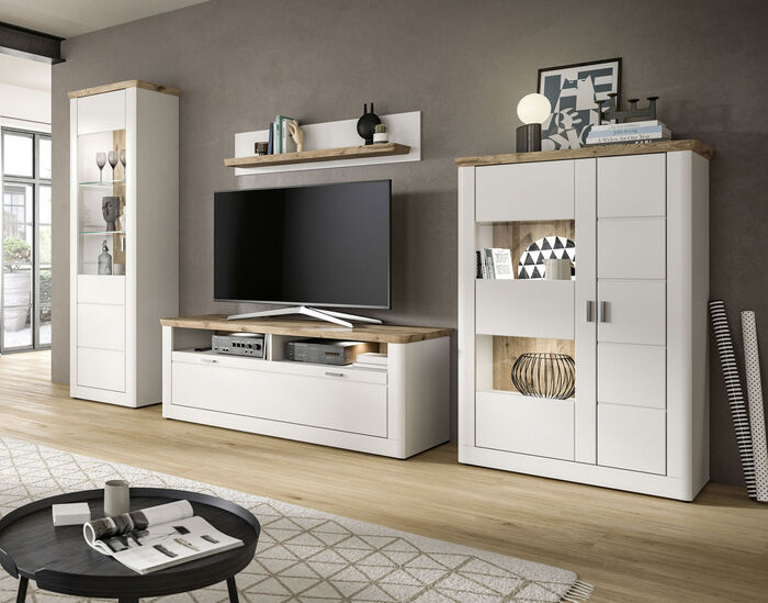 Wohnwand mit LED-Beleuchtung 