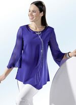 Tunika mit gl&auml;nzenden Schmucksteinen ROYALBLAU