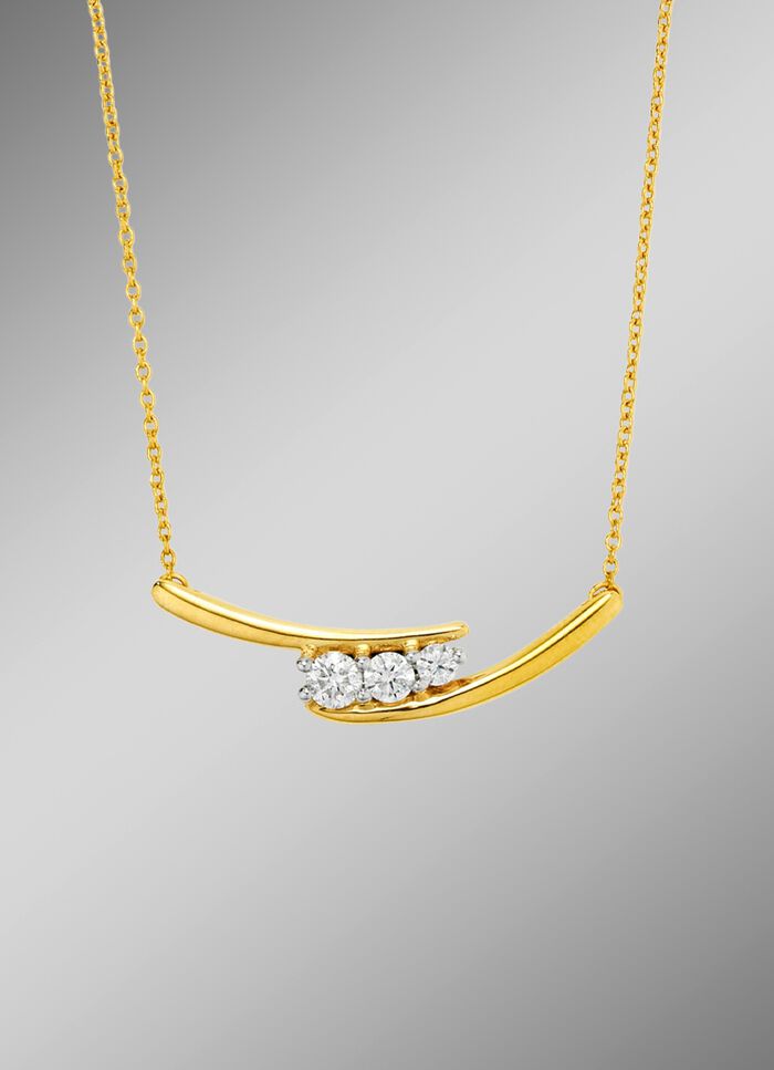 Schicke Halskette mit Brillanten 