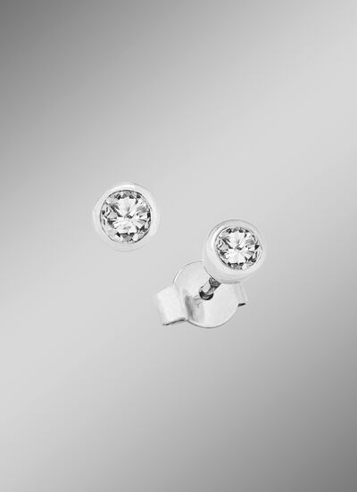 Solit&auml;r-Ohrstecker mit Brillanten 
