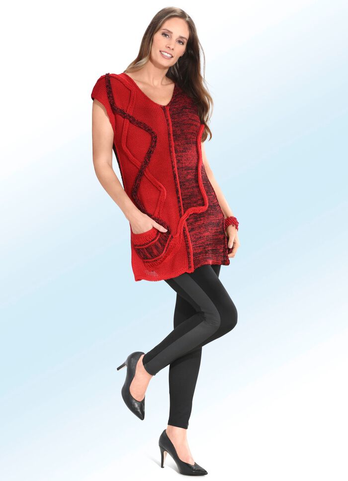 Leggings im interessanten Materialmix 