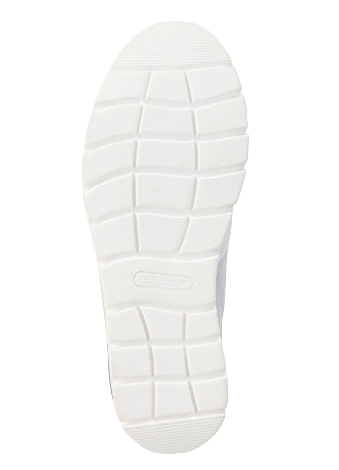 Waldl&auml;ufer Schn&uuml;r-Sneaker mit Metallic-Pr&auml;gung WEISS-EISGRAU-FLIEDER