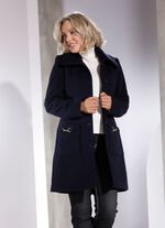 Kurzmantel mit silberfarbener Zierapplikation an den Taschen 