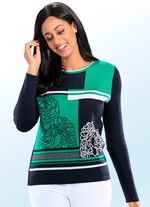 Pullover mit floralem Jacquard-Dessin 