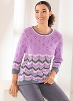 Pullover mit Ajourakzenten 