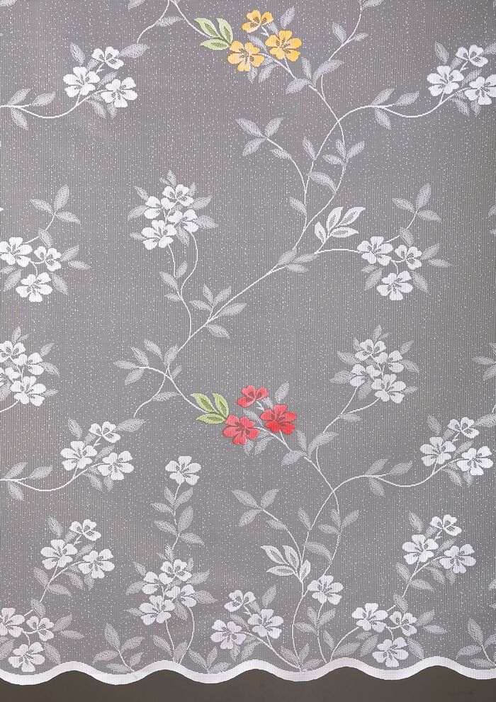 Blumenfenster-Store mit Universalschienenband 