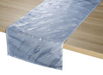 Dezente Tischdecke in Marmor-Optik BLAU