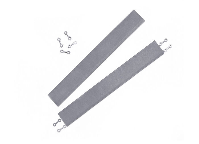 Kanten- und Eckleisten, 2er-Set f&uuml;r Terrassenfliesen DUNKELGRAU