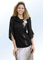 Schicke Tunika mit dekorativem Bl&uuml;tenmotiv 