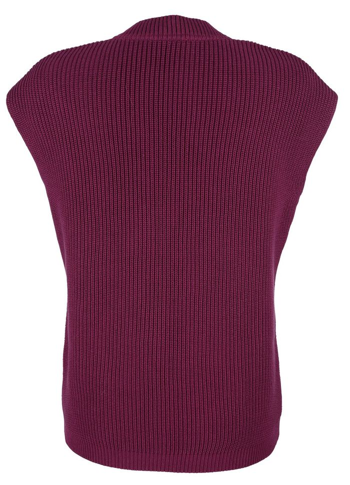 Pullunder mit &uuml;berschnittener Schulter BEERE