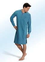 Nachthemd mit Knopfleiste, &Auml;rmelb&uuml;ndchen und Seitenschlitzen 