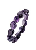 Elastisches Armband aus echtem Amethyst 