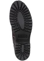 Waldl&auml;ufer Schn&uuml;r-Stiefelette mit Leo-Print SCHWARZ-BRONZE