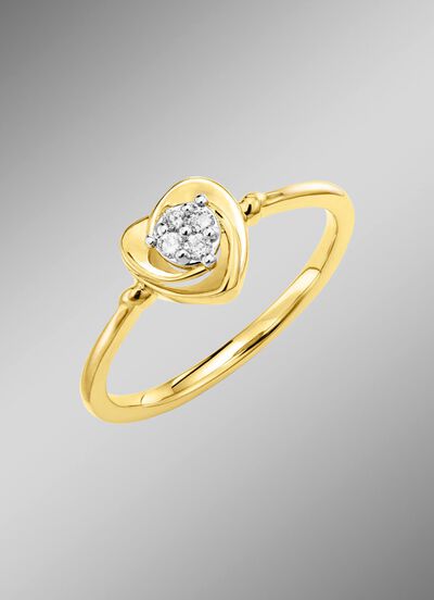 Wundervoller Damenring in Herzform 