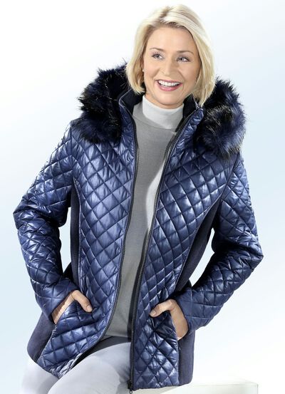 Jacke mit Kunstpelz-Besatz 