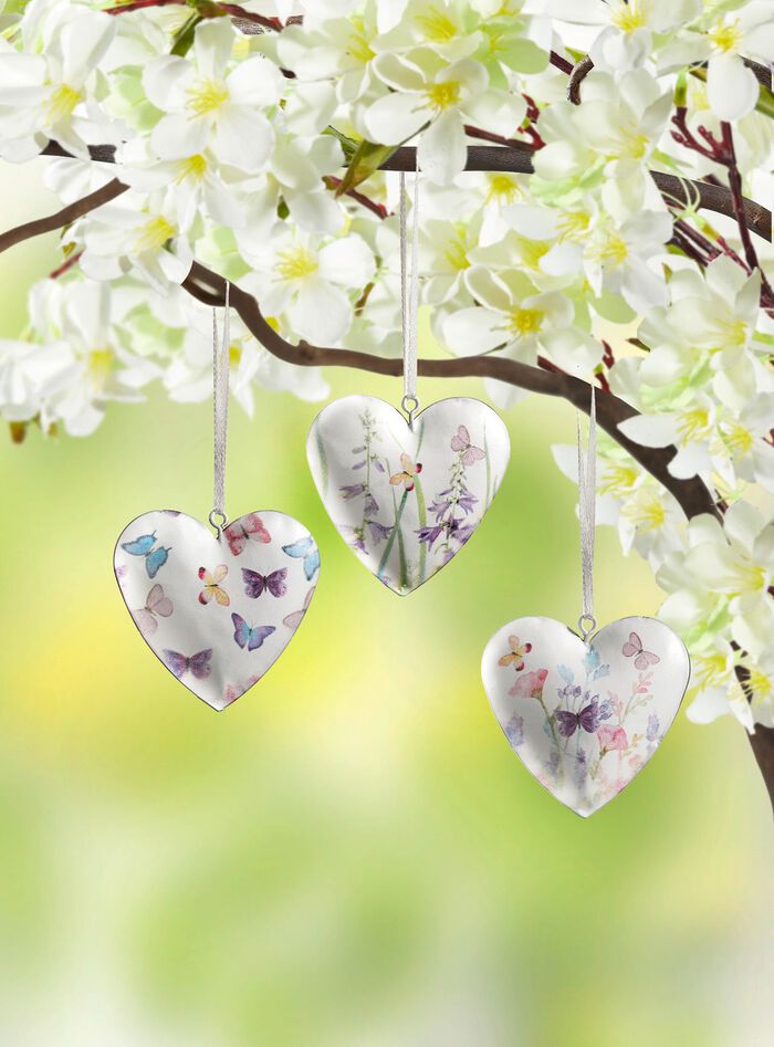 Herz-Aufh&auml;nger aus Metall, 3er-Set 