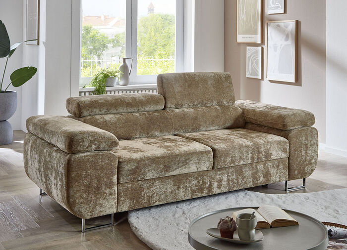 Zweisitzer mit verstellbaren Kopfstützen BRAUN