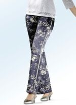 Hose mit seitlichem, goldfarbenen Zierband SCHWARZ-BEIGE