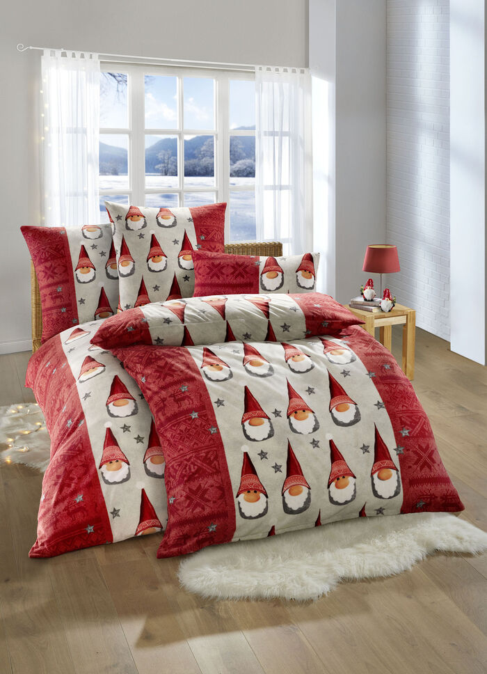 Kuschelige Bettwäsche-Garnitur mit weihnachtlichem Motiv 