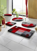 Badgarnitur in Supersoft-Qualität GRAU-ROT