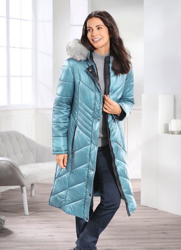 Mantel mit abnehmbarer Kapuze 