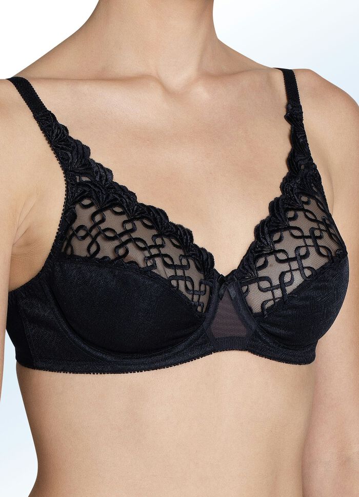 Triumph-Letizia B&uuml;gel-BH mit effektvoller Stickereispitze SCHWARZ