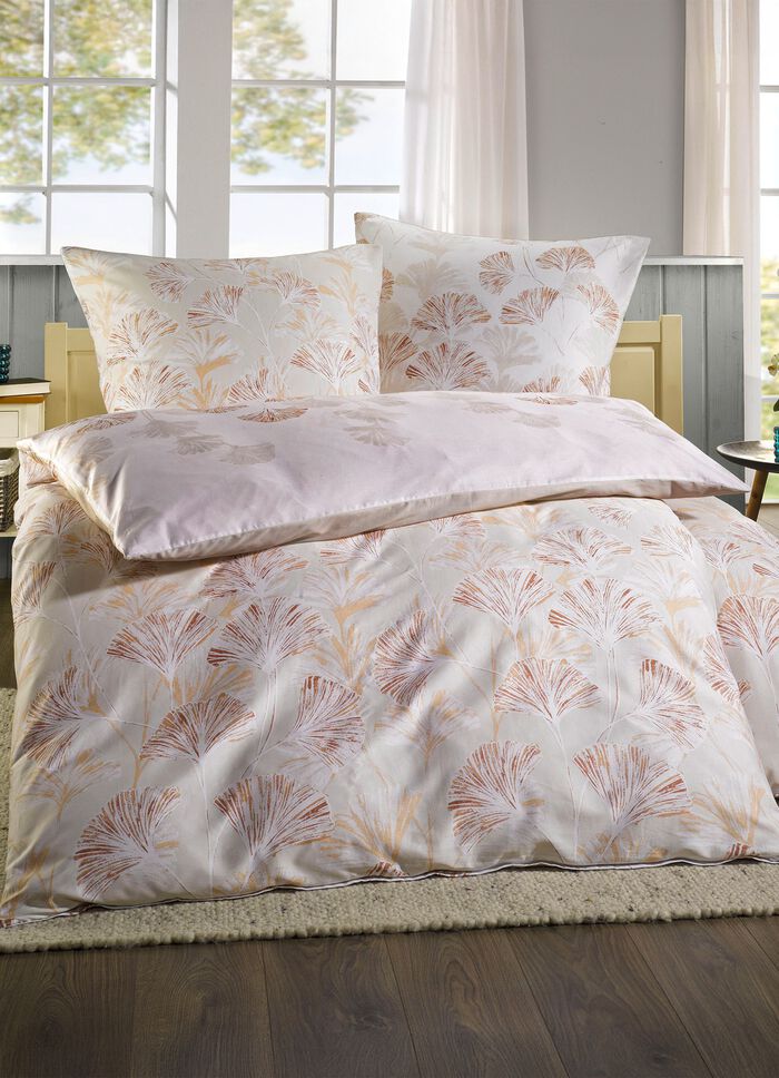 Feinbiber Bettw&auml;schegarnitur aus dem Hause Biberna BEIGE