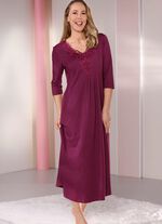 Nachthemd mit Motivspitze, kn&ouml;chellang 