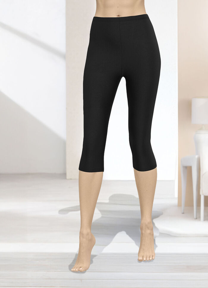 Capri-Leggings in Schlupfform SCHWARZ