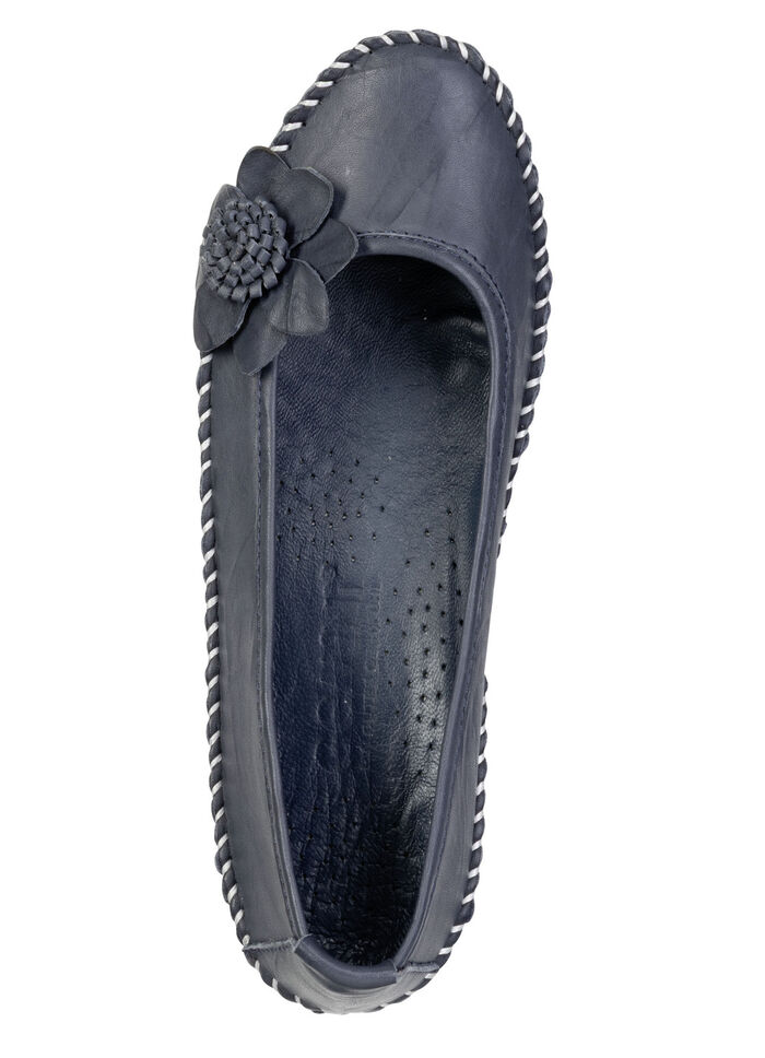 Gemini, schicke Damen-Ballerinas, Weite G, mit herausnehmbarem Fußbett MARINE