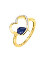 Zeitlose Romantik: Damenring mit echtem Safir 