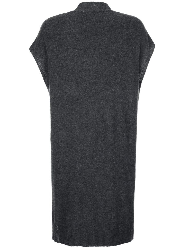 Long-Strickweste aus Kaschmir ANTHRAZIT