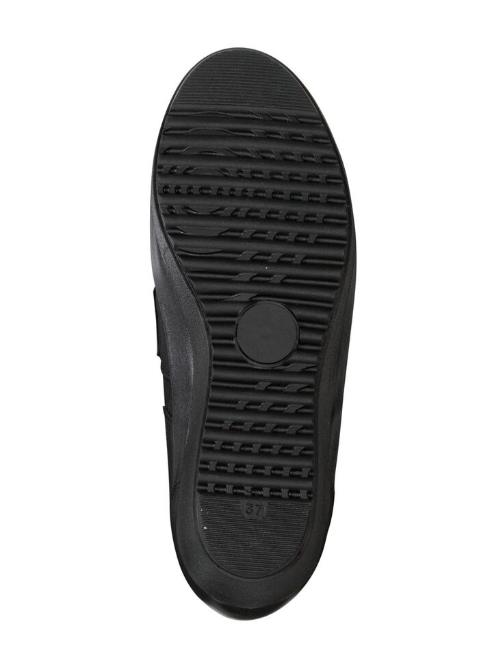 ELENA EDEN Slipper aus Nappaleder und gepr&auml;gtem Lackleder SCHWARZ