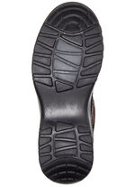 ELENA EDEN Schnürschuh aus teilweise geprägtem Nubukleder SCHWARZ-BURGUND