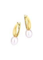 Tropfenf&ouml;rmige Ohrringe mit S&uuml;&szlig;wasser-Zuchtperlen 