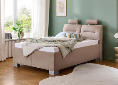 Polsterbett mit Einbaulattenrost und Bettkasten 