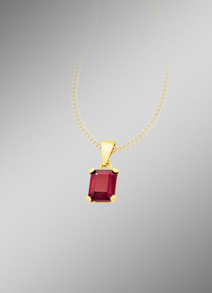 Zeitloser Anh&auml;nger mit echt Granat 