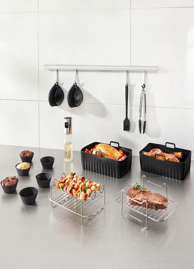 Zubehör-Set für Heißluftfritteusen, 19-teilig 