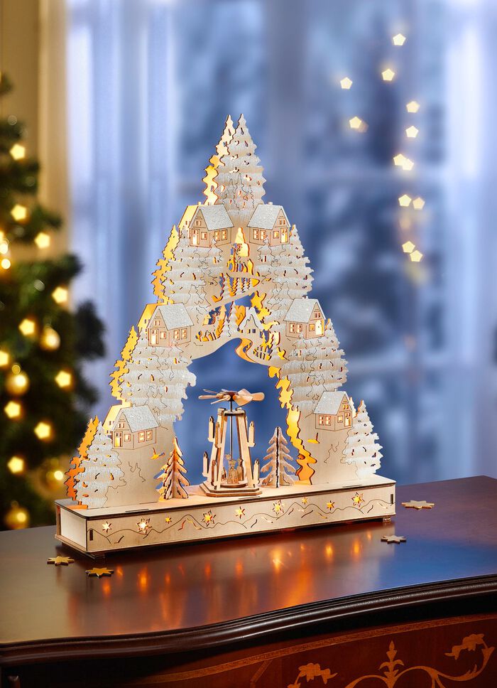 Lichterbogen aus Holz 